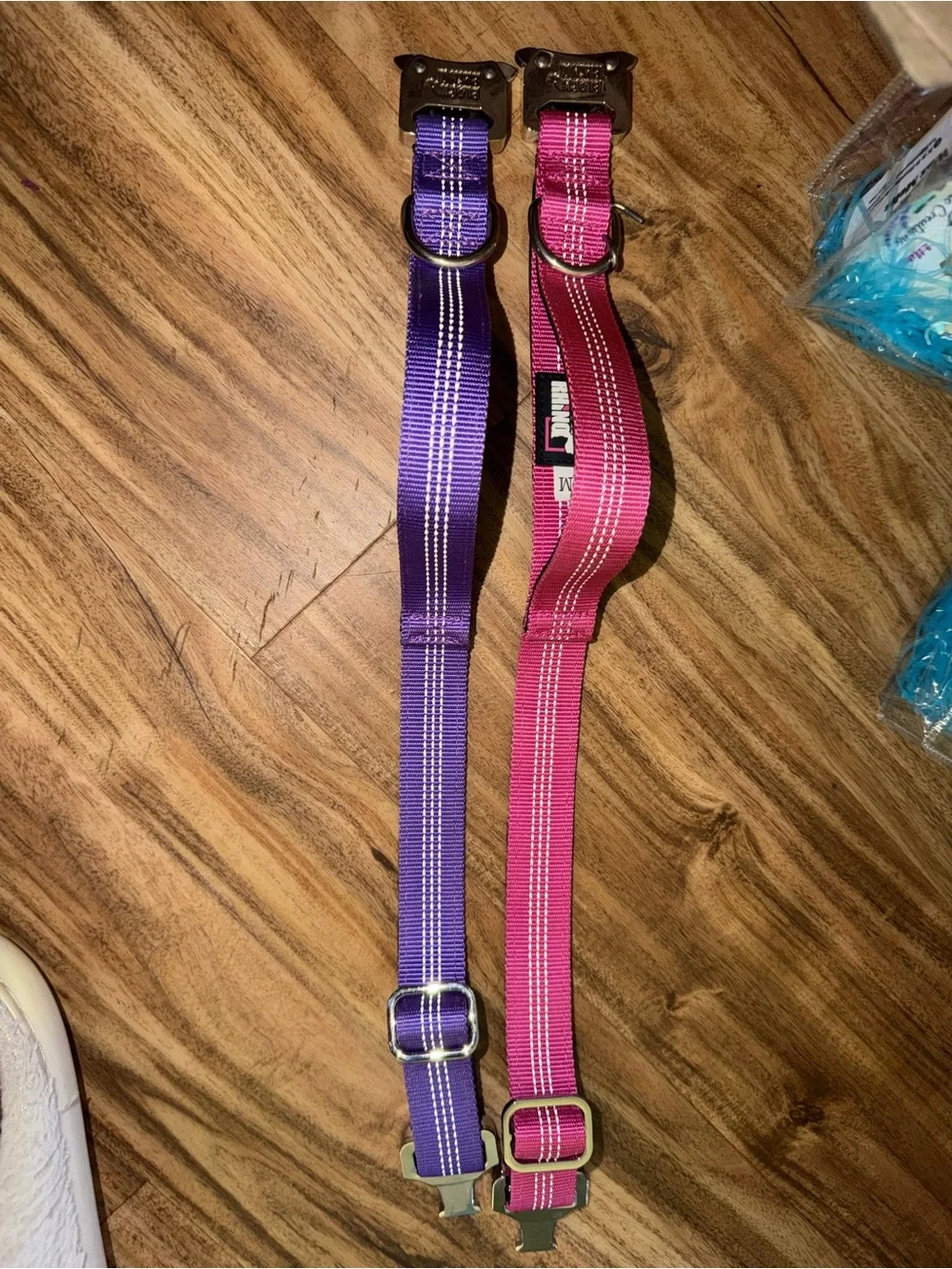 Black Rhino dog collars comfort heavy duty Purple and Pink Collar Set size M